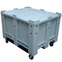 1200*1000*760 mm industrial stackable big solid hdpe plastic pallet bin