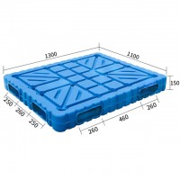 1300*1100*150mm Heavy duty Double Face Blow Plastic Pallet